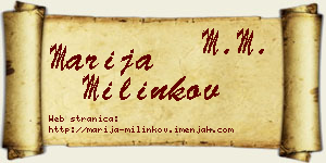 Marija Milinkov vizit kartica